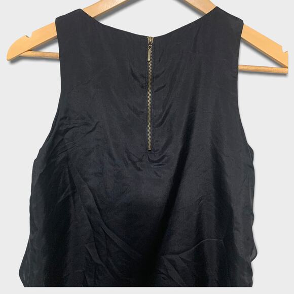 Whistle & Flute Silk Tiered Overlapping Ruffles Tank Crew Neck Back Zipper XS - Picture 6 of 8